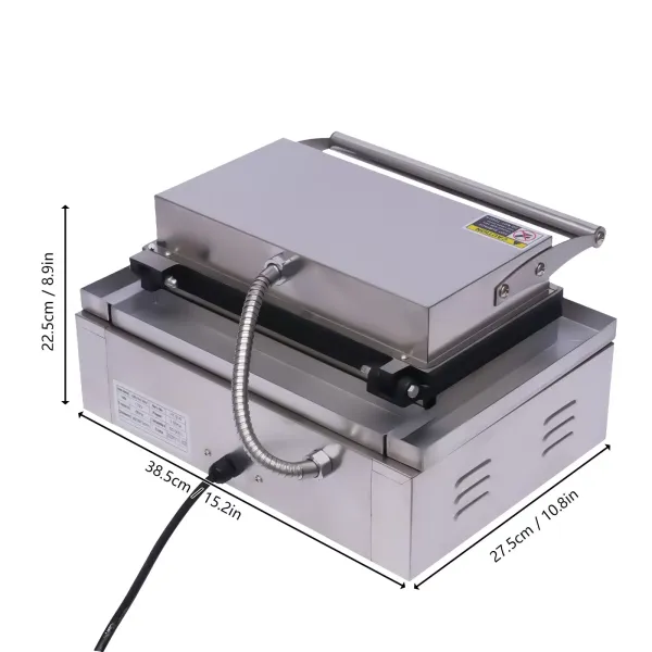 Wafelijzer van roestvrij staal - Kaneelwafelijzer - Voor wafels en wafels - Antiaanbaklaag - 1500 W - 50-300 °C Wafelijzer van roestvrij staal - Kaneelwafelijzer - Voor wafels en wafels - Antiaanbaklaag - 1500 W - 50-300 °C