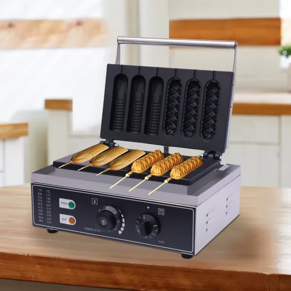 Wafelijzer van roestvrij staal - Kaneelwafelijzer - Voor wafels en wafels - Antiaanbaklaag - 1500 W - 50-300 °C Wafelijzer van roestvrij staal - Kaneelwafelijzer - Voor wafels en wafels - Antiaanbaklaag - 1500 W - 50-300 °C