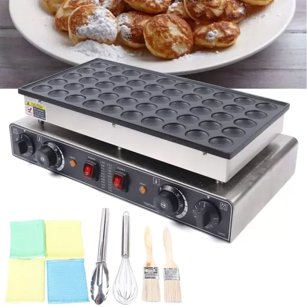 Wafelijzer met antiaanbaklaag, wafelijzer 1700 W wafelijzer, 50 elektrische crêpevormen