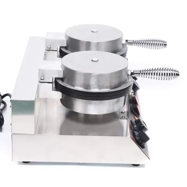 Kegelijzer met 1200 W, wafelijzer, hoorntjesmaker, ijshoorntjesmaker, 180° rotatie, antiaanbaklaag