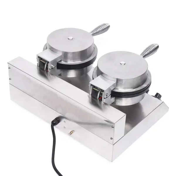 Kegelijzer met 1200 W, wafelijzer, hoorntjesmaker, ijshoorntjesmaker, 180° rotatie, antiaanbaklaag
