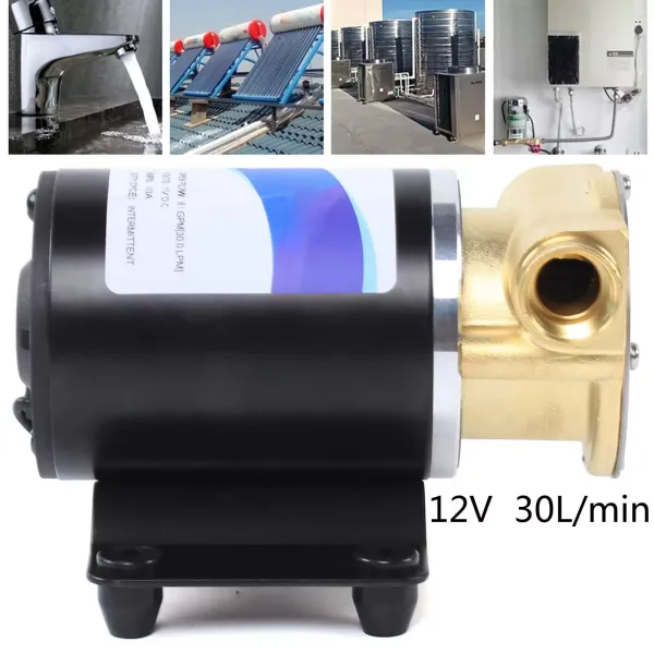 12 V membraanwaterpomp - Zelfaanzuigende drukpomp 30 l/min - Vóór het spoelen van dek en anker