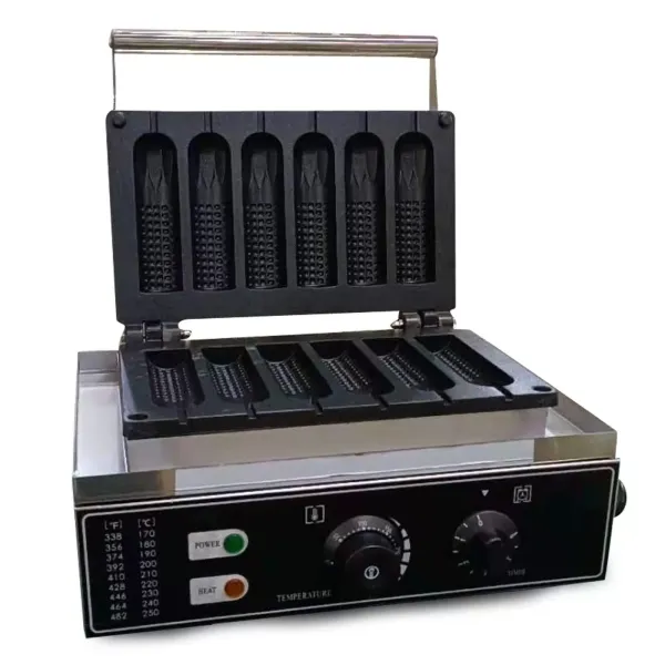 Professionele wafelijzer 1500W verstelbare temperatuur 50-300℃ LED-indicator wafelmachine voor bakkerijen, restaurants, kiosken, kantines