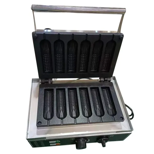 Professionele wafelijzer 1500W verstelbare temperatuur 50-300℃ LED-indicator wafelmachine voor bakkerijen, restaurants, kiosken, kantines