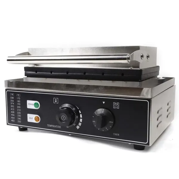Professionele wafelijzer 1500W verstelbare temperatuur 50-300℃ LED-indicator wafelmachine voor bakkerijen, restaurants, kiosken, kantines