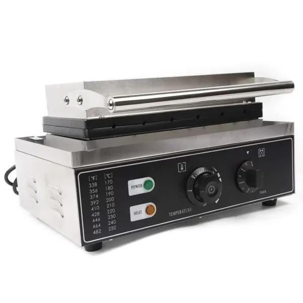 Professionele wafelijzer 1500W verstelbare temperatuur 50-300℃ LED-indicator wafelmachine voor bakkerijen, restaurants, kiosken, kantines