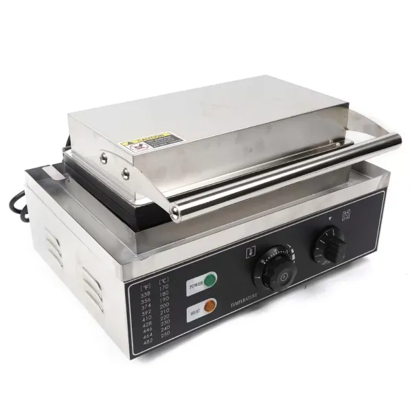 Professionele wafelijzer 1500W verstelbare temperatuur 50-300℃ LED-indicator wafelmachine voor bakkerijen, restaurants, kiosken, kantines