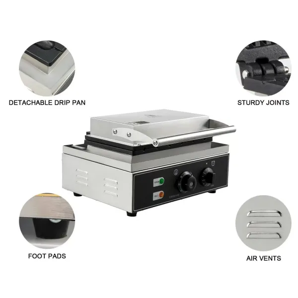 Professionele wafelijzer 1500W verstelbare temperatuur 50-300℃ LED-indicator wafelmachine voor bakkerijen, restaurants, kiosken, kantines Professionele wafelijzer 1500W verstelbare temperatuur 50-300℃ LED-indicator wafelmachine voor bakkerijen, restaurants, kiosken, kantines