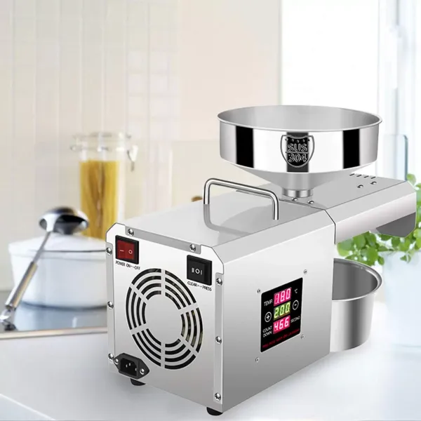 750W automatische oliemachine - Voor kokosnoot, raapzaad, sesam, pinda, kokosnoot - 50-250 °C