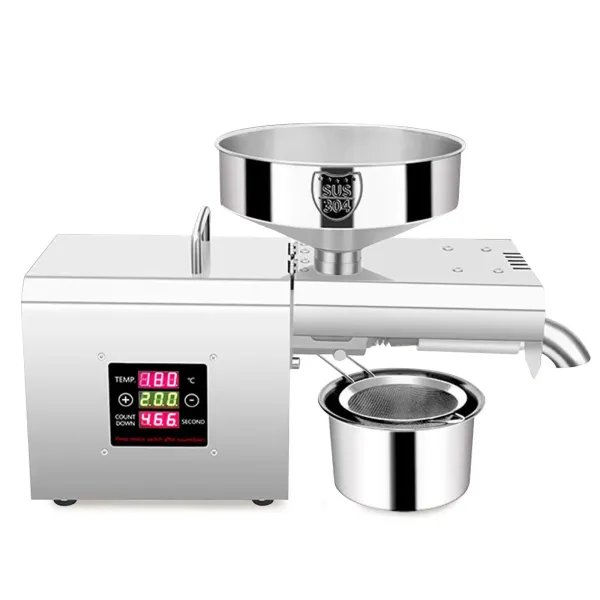 750W automatische oliemachine - Voor kokosnoot, raapzaad, sesam, pinda, kokosnoot - 50-250 °C