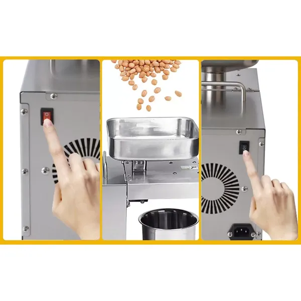 Olie-extractiemachine Oliepers 600W Oliepers 304 roestvrij staal voor pinda zonnebloem walnoot olijf kokosnoot vlasolie