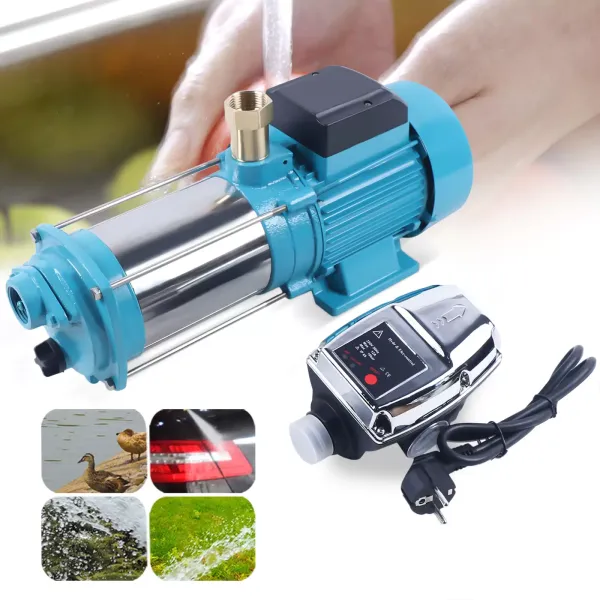 Centrifugaal tuinpomp IP44 1300 W 4000 l/u 2850 rpm met regelaar in RVS en gietijzer