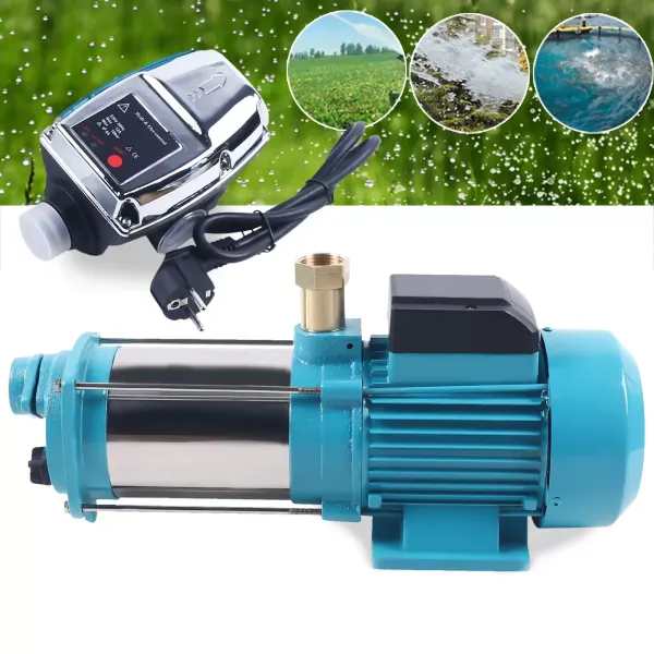 Centrifugaal tuinpomp IP44 1300 W 4000 l/u 2850 rpm met regelaar in RVS en gietijzer