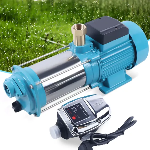Centrifugaal tuinpomp IP44 1300 W 4000 l/u 2850 rpm met regelaar in RVS en gietijzer