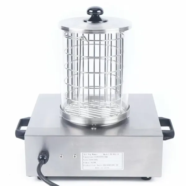 Professionele roestvrijstalen hotdogmachine met capaciteit voor worstjes en 2 broodjes voor restaurants, familiefeesten Professionele roestvrijstalen hotdogmachine met capaciteit voor worstjes en 2 broodjes voor restaurants, familiefeesten