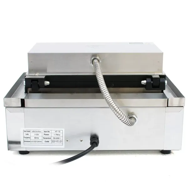 Elektrische Wafel Machine Rvs Wafelijzer 10 Raster Commerciële Wafelijzer Machine 1500W 50 ~ 300℃