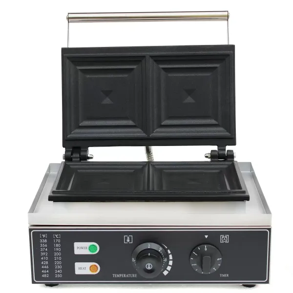 Commerciële tosti-ijzer - voor wafels, snacks, noten, elektrische grill - 1500 W - 50 ~ 300 °C