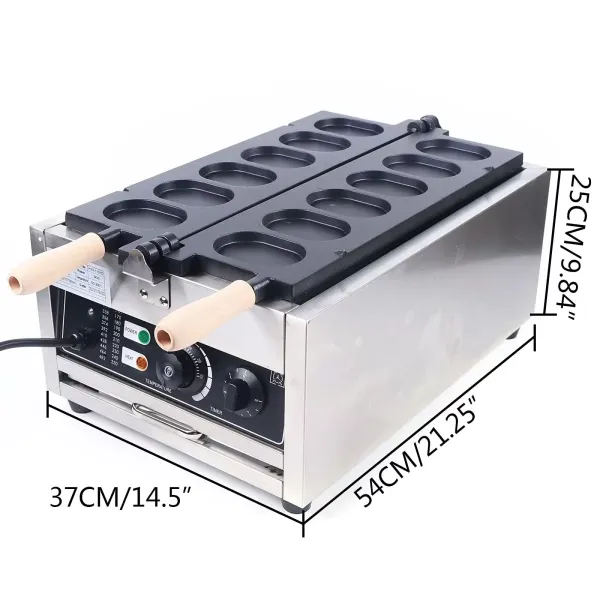 Commercieel wafelijzer - Wafelijzer - Wafelijzer - Incubator - Pannenkoeken - Elektrisch wafelijzer - Antiaanbaklaag - 3000 W