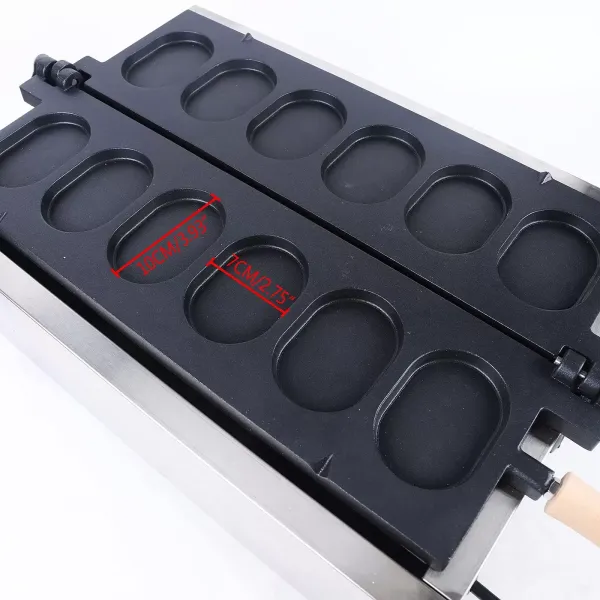 Commercieel wafelijzer - Wafelijzer - Wafelijzer - Incubator - Pannenkoeken - Elektrisch wafelijzer - Antiaanbaklaag - 3000 W