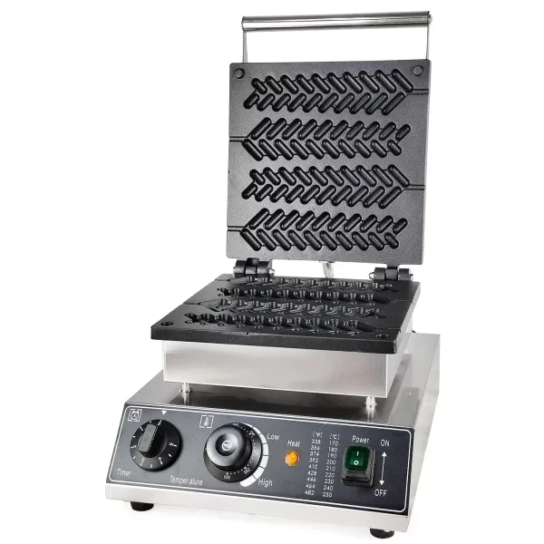 Commerciële elektrische wafelijzer, antiaanbaklaag met tarwehandvat - 1,7 kW Commerciële elektrische wafelijzer, antiaanbaklaag met tarwehandvat - 1,7 kW
