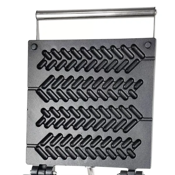 Commerciële elektrische wafelijzer, antiaanbaklaag met tarwehandvat - 1,7 kW