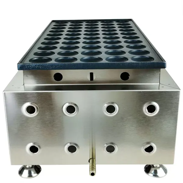 Aluminium wafelpan met antiaanbaklaag en tefloncoating 25/50 gaten voor zoetwaren en desserts 4,5 cm