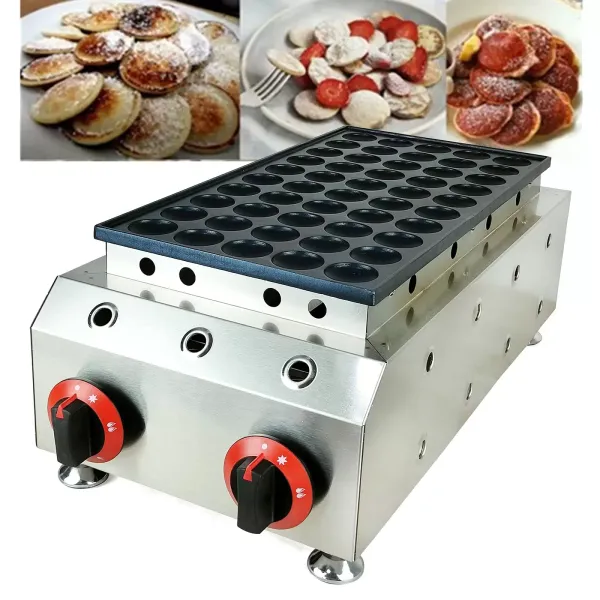 Aluminium wafelpan met antiaanbaklaag en tefloncoating 25/50 gaten voor zoetwaren en desserts 4,5 cm