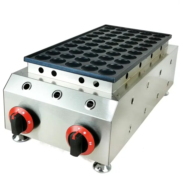 Aluminium wafelpan met antiaanbaklaag en tefloncoating 25/50 gaten voor zoetwaren en desserts 4,5 cm