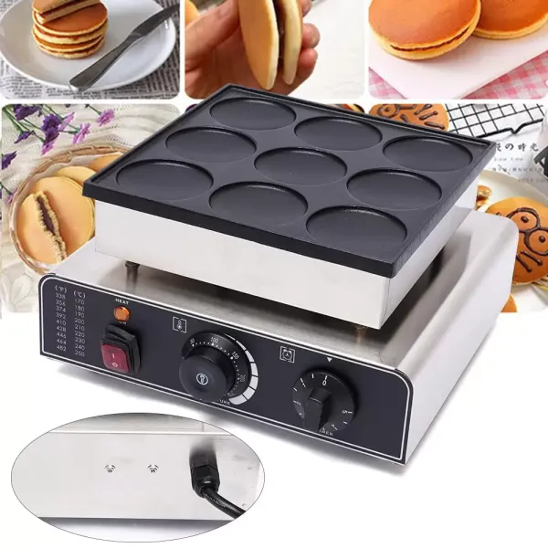 Elektrische crêpemaker Commerciële crêpemaker voor 9 Dorayaki, pannenkoeken (3,03 x 3,03 x 0,39 inch) Elektrische crêpemaker Commerciële crêpemaker voor 9 Dorayaki, pannenkoeken (3,03 x 3,03 x 0,39 inch)