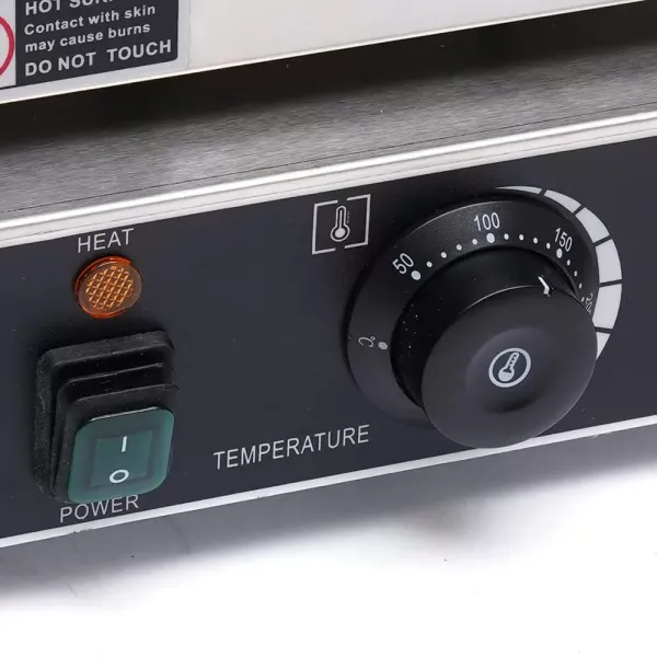 Professioneel RVS wafelijzer - 0,85 kW - met antiaanbaklaag - 25 stuks - Mini elektrische crêpemaker Professioneel RVS wafelijzer - 0,85 kW - met antiaanbaklaag - 25 stuks - Mini elektrische crêpemaker