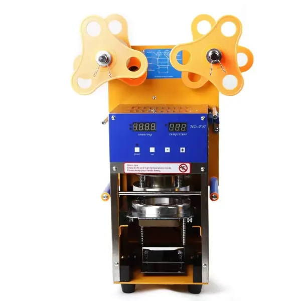 Handmatige bekersluitmachine - Sluitmachine - 600 kopjes/u - Met teller voor het sluiten van dranken - melkthee - ijs - hete koffie