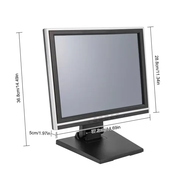 Touchscreen met ondersteuning voor PC POS kassasysteem 15 "1024*768 LCD-scherm Kassier Restaurant Bar Café Winkel Touchscreen met ondersteuning voor PC POS kassasysteem 15 "1024*768 LCD-scherm Kassier Restaurant Bar Café Winkel