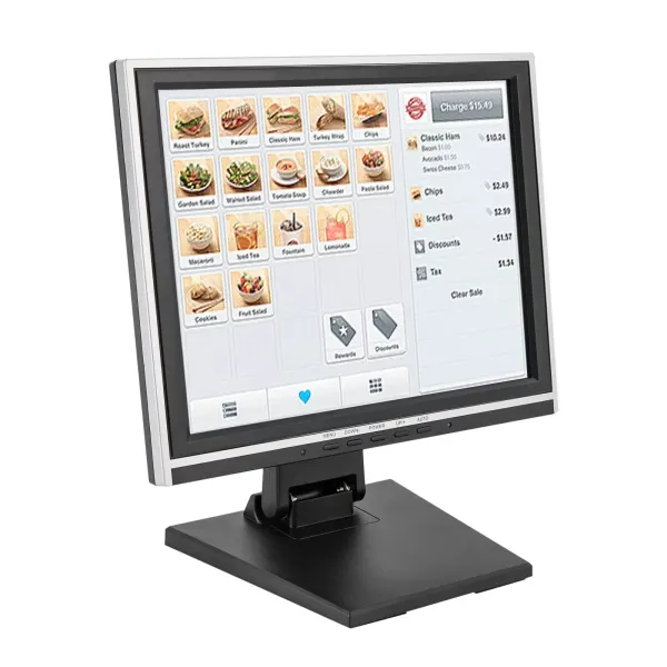 Touchscreen met ondersteuning voor PC POS kassasysteem 15 "1024*768 LCD-scherm Kassier Restaurant Bar Café Winkel