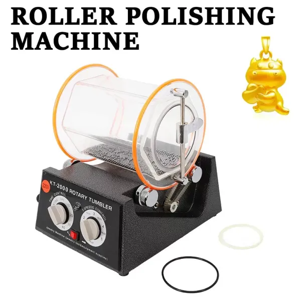 Polijstmachine met trommel van 5 kg, kogelmolen, polijsten van sieraden, polijsten van sieraden, roterende tuimelaar Polijstmachine met trommel van 5 kg, kogelmolen, polijsten van sieraden, polijsten van sieraden, roterende tuimelaar