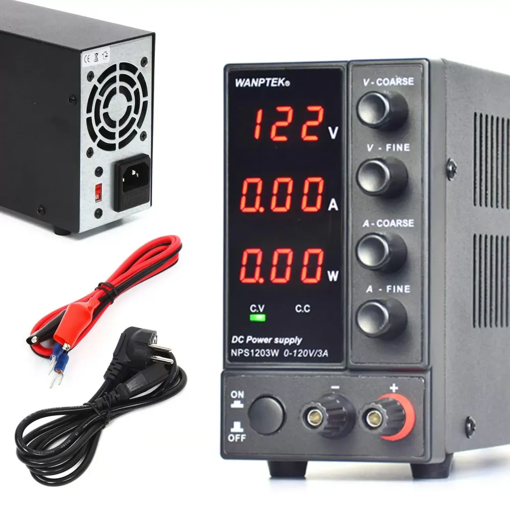 Laboratoriumvoeding 0-3A DC instelbaar gestabiliseerd schakelende voeding Stroommeetapparaat