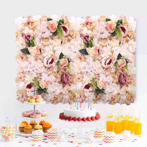 Bloemenwandpaneel Bloemenachtergrond - 6-delig geelroze bloemenwanddecoratie, 24" x 16" zijden rozenmuur, kunstmatige bloemenmuur achtergrondpaneel Bloemenwandpaneel Bloemenachtergrond - 6-delig geelroze bloemenwanddecoratie, 24" x 16" zijden rozenmuur, kunstmatige bloemenmuur achtergrondpaneel