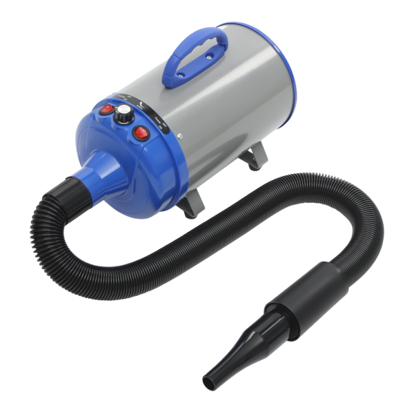 Haardroger voor huisdieren, kattendroger met elektrische honden, drogene machine met 4 sproeiers - blauw