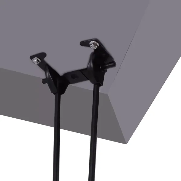 Hitteschild voor buitenvuurplaats, hitte naar beneden en naar buiten, roestvrij staal, met handvat Hitteschild voor buitenvuurplaats, hitte naar beneden en naar buiten, roestvrij staal, met handvat
