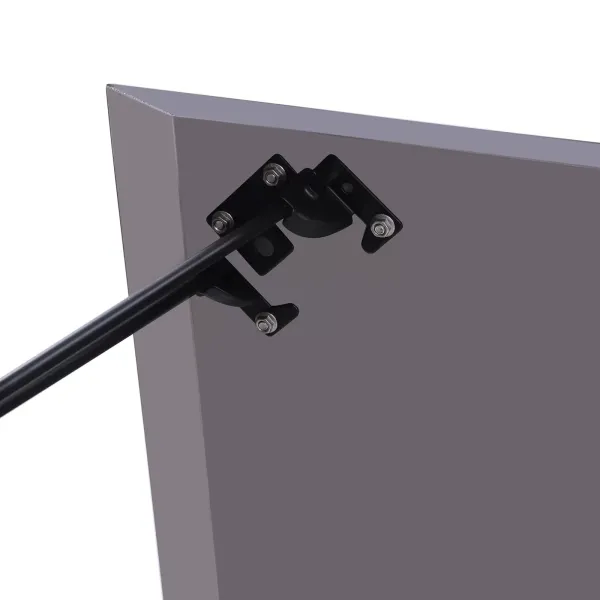 Hitteschild voor buitenvuurplaats, hitte naar beneden en naar buiten, roestvrij staal, met handvat Hitteschild voor buitenvuurplaats, hitte naar beneden en naar buiten, roestvrij staal, met handvat