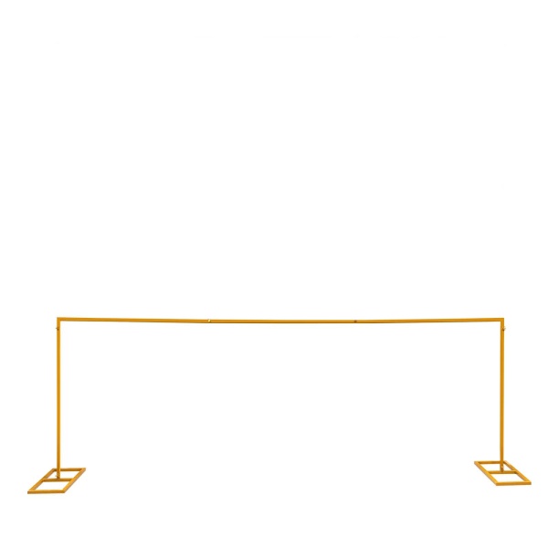 Bruiloftsboog voor deur, smeedijzeren achtergrond, decoratieve rekwisieten, 3x3m vierkante bloemboog, boogstandaard, voor tuin, goud