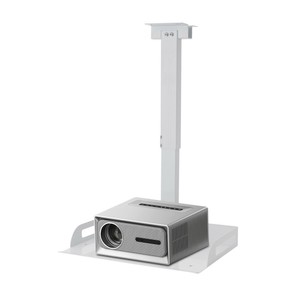 Plafondprojectorbeugel, universeel, in hoogte verstelbaar, 34-56 cm, draagvermogen: 14 kg, Wit