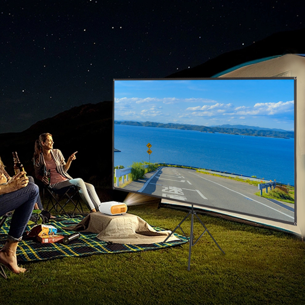 Projectiescherm met statief, draagbaar projectiescherm, 80 inch, 16:9, 4K HD-projectiescherm Projectiescherm met statief, draagbaar projectiescherm, 80 inch, 16:9, 4K HD-projectiescherm