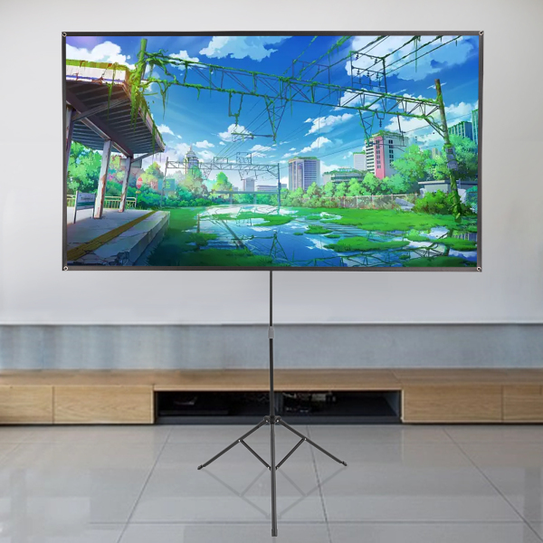 Projectiescherm met statief, draagbaar projectiescherm, 80 inch, 16:9, 4K HD-projectiescherm Projectiescherm met statief, draagbaar projectiescherm, 80 inch, 16:9, 4K HD-projectiescherm