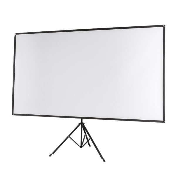 Projectiescherm met statief, draagbaar projectiescherm, 80 inch, 16:9, 4K HD-projectiescherm