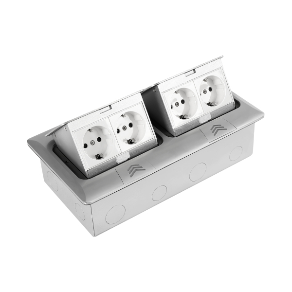 CNCEST ingebedde stopcontacten, 4 stopcontacten, schaalbare stopcontacten Vloercontactdozen CNCEST ingebedde stopcontacten, 4 stopcontacten, schaalbare stopcontacten Vloercontactdozen