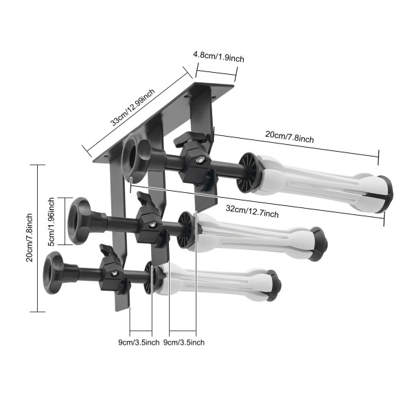 3-Roller Handmatige Achtergrond Ondersteuningsapparaat, Muurbevestiging Achtergrond Elevatie Apparaat, Handmatige Fotografie Achtergrond Lifter