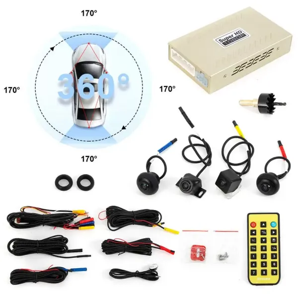CNCEST High Definition 1080P surround digitale videorecorder met parkeerauto DVR 360 CNCEST High Definition 1080P surround digitale videorecorder met parkeerauto DVR 360