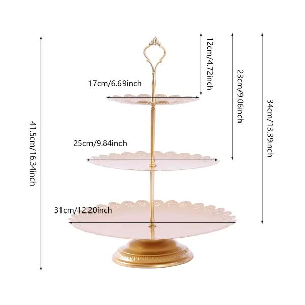 Set van 8 gouden taartstandaards voor dessert- en bruiloftsfeestdecoratie