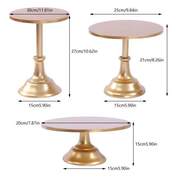 Set van 8 gouden taartstandaards voor dessert- en bruiloftsfeestdecoratie Set van 8 gouden taartstandaards voor dessert- en bruiloftsfeestdecoratie
