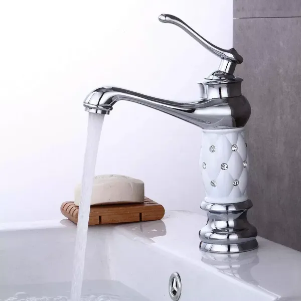 Elegante badkamerkraan - keramische ééngreepsmengkraan - montage met één gat - waterbesparend